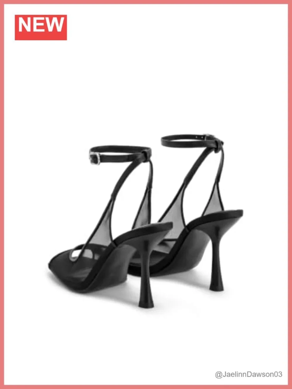 Mesh Slingback Heeled Sandals Open Toe Ankle Strap Dressy Party Shoes